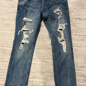 Express Blue Distressed Men Jeans